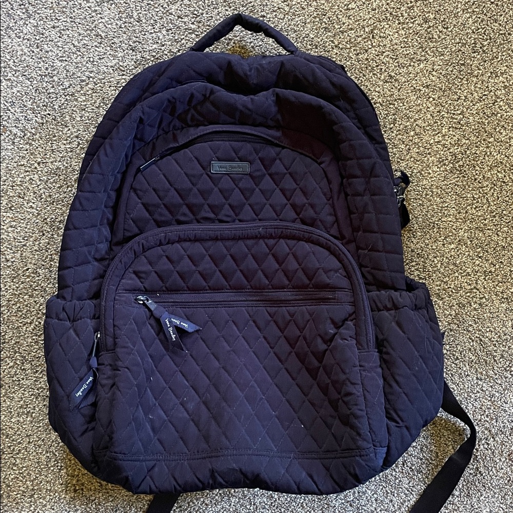 Vera Bradley Navy Quilted Backpack
